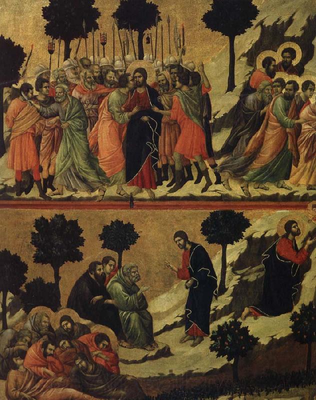 Duccio di Buoninsegna judaskyssen ocb bon pa oljeberget